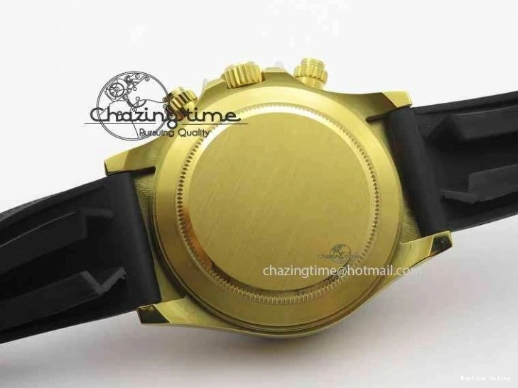 0301 Daytona YG 116518LN JH Best Edition Black Dial On Rubber Strap A4130 (Free XS rubber strap) WeatherProof 3645